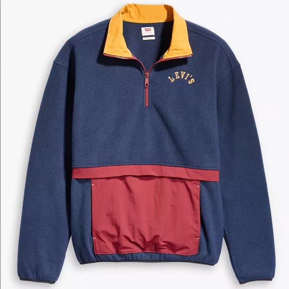 Levis Quarter Zip Polar Fleece Anorak 